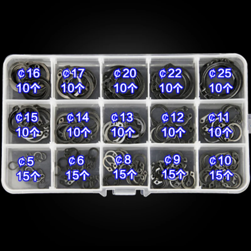 175Pcs 304 stainless steel hole with circlip ring Inner card circlip C type circlip GB894 ring
175Pcs 304 stainless steel hole with circlip ring Inner card circlip C type circlip GB894 ring