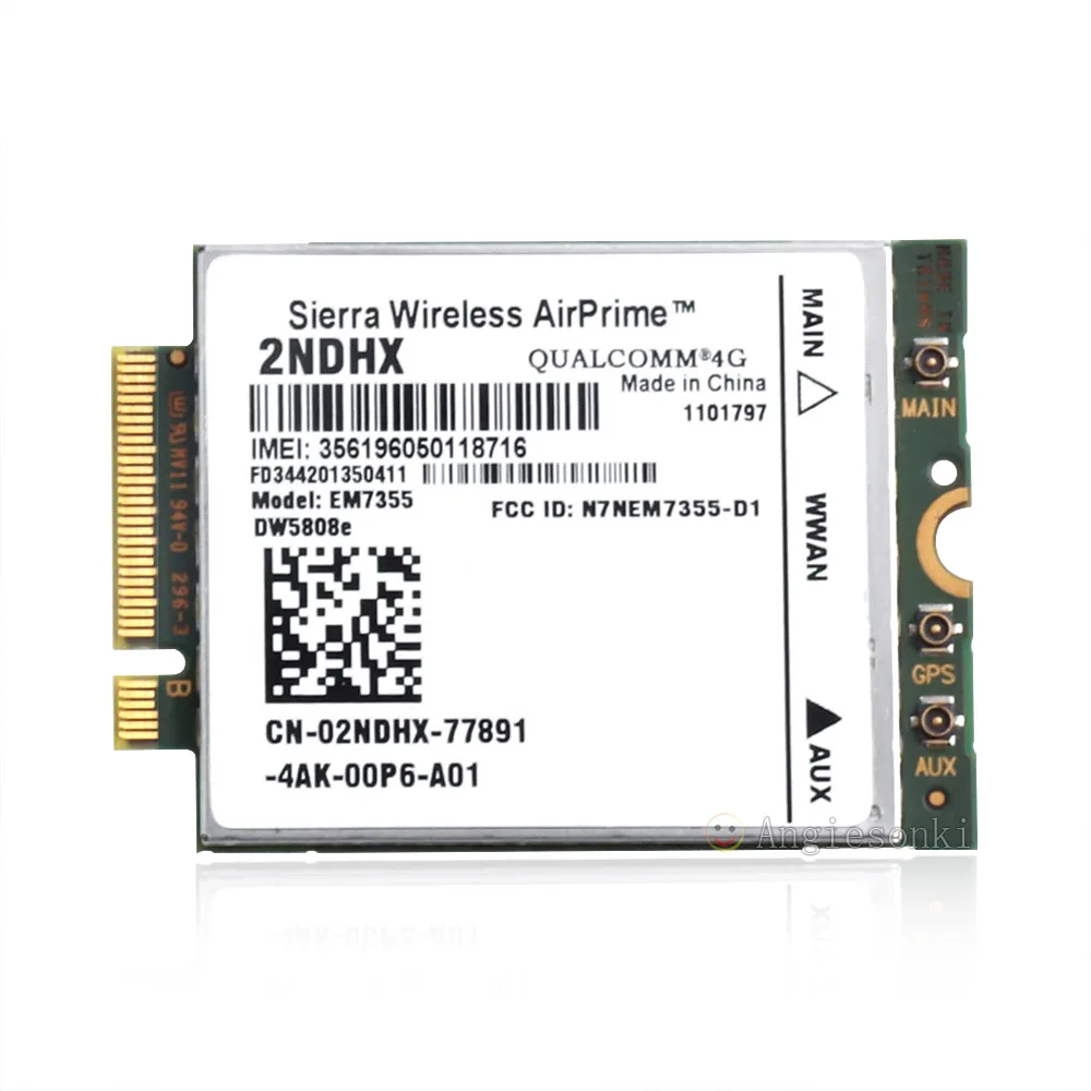 Беспроводная плата DW5808e 100 Мбит/с, 4G LTE HSPA + EM7355 NGFF (M.2) модуль WWAN для Dell 2NDHX NPR73 PN01C 4GP3D
Беспроводная плата DW5808e 100 Мбит/с, 4G LTE HSPA + EM7355 NGFF (M.2) модуль WWAN для Dell 2NDHX NPR73 PN01C 4GP3D