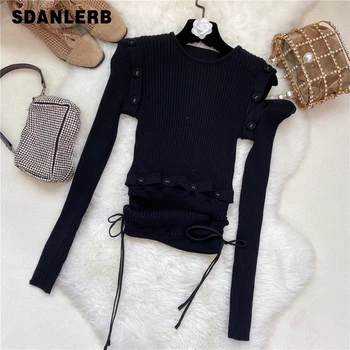 2020 Spring Removable Button Sleeves Ribbed Knit Top Women's Stretch Sweater Pullover Bodycon Tops Skinny Shirt Jumper Femme
2020 Spring Removable Button Sleeves Ribbed Knit Top Women's Stretch Sweater Pullover Bodycon Tops Skinny Shirt Jumper Femme
