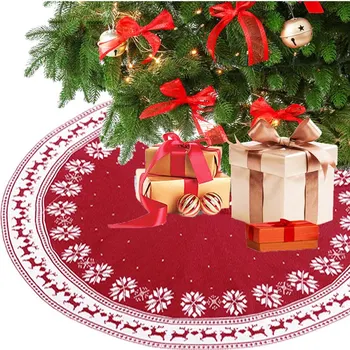 New Folded Curly Side Tree Skirt Christmas Knitted Tree Skirt Christmas Supplies Tree Bottom Apron Red Color 
New Folded Curly Side Tree Skirt Christmas Knitted Tree Skirt Christmas Supplies Tree Bottom Apron Red Color