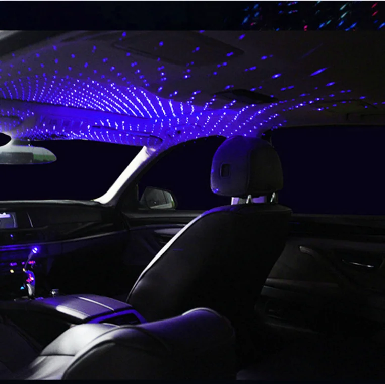 Фото Светодиодный ночник на крыше автомобиля светильник проектор USB декоративная