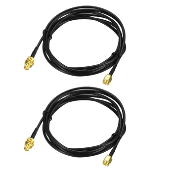 

uxcell 2pcs Antenna Extension Cable RP-SMA Male to RP-SMA Female Low Loss RG174 6 ft