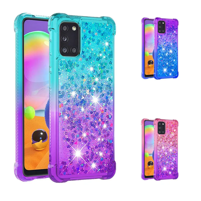 For SamSung A31 Case Airbag Frame Gradient Quicksand Glitter TPU protection Anti-fall Back Cover For SamSung A31 SM-315F Cover
For SamSung A31 Case Airbag Frame Gradient Quicksand Glitter TPU protection Anti-fall Back Cover For SamSung A31 SM-315F Cover