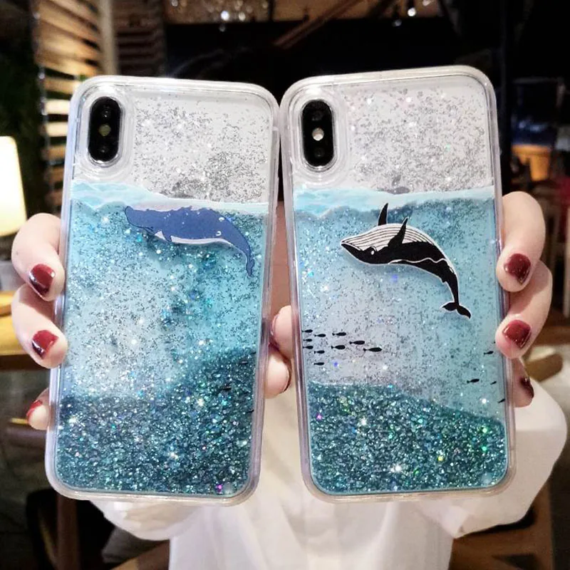 Милый мультяшный блестящий чехол с морским рисунком для Huawei Honor 20 20i 20s 10 10i 9 9X 8 8A 8C