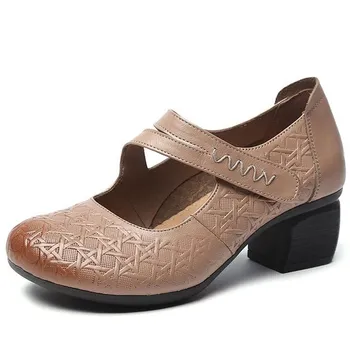 2020 New Spring Embossing Cowhide Mom Fashion Shoes High Heels Non-slip Soft Bottom Comfort Genuine Leather Shoes Woman Shoes
2020 New Spring Embossing Cowhide Mom Fashion Shoes High Heels Non-slip Soft Bottom Comfort Genuine Leather Shoes Woman Shoes