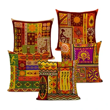 African Style Cushion Cover Tribal Ethnic Geometric Pattern Decorative Pillowcase Linen Pillow Cover for Sofa Home Decor
African Style Cushion Cover Tribal Ethnic Geometric Pattern Decorative Pillowcase Linen Pillow Cover for Sofa Home Decor
