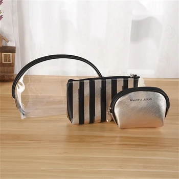 3 Pcs/Set New Arrive Striped Cosmetic Bag Women Necessaire Make Up Bag Travel Waterproof Portable Makeup Bag Toiletry Kits PVC
3 Pcs/Set New Arrive Striped Cosmetic Bag Women Necessaire Make Up Bag Travel Waterproof Portable Makeup Bag Toiletry Kits PVC