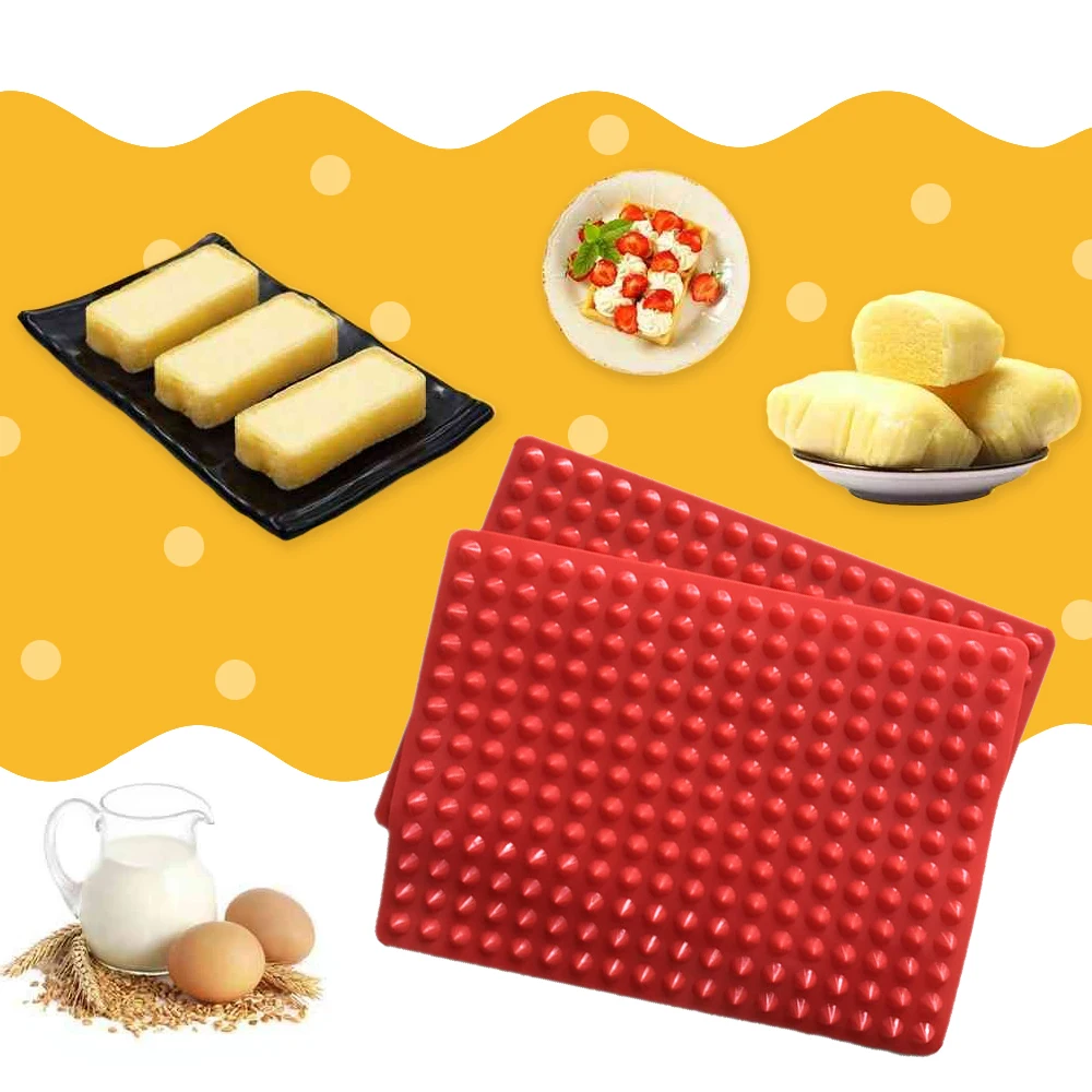 Silicone pyramid oven pad BBQ high temperature resistant easy to clean microwave oven applicable Diy circle