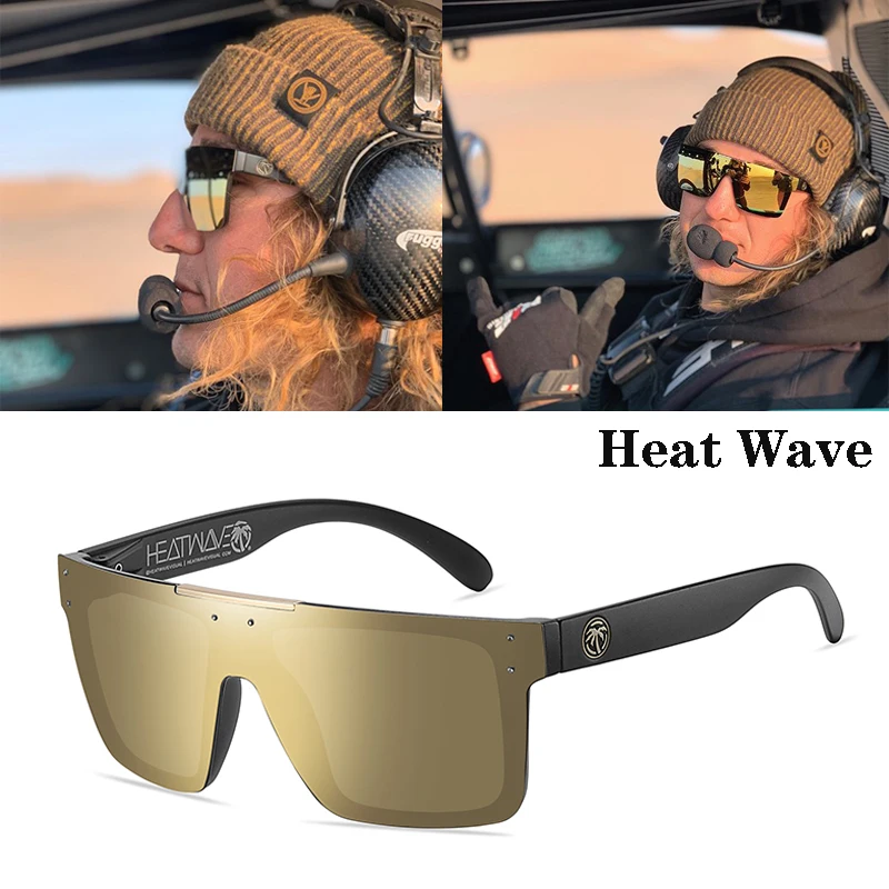 

Heat Wave 2022 Oversized Fashion Goggle Square Style Polarized Sunglasses Men Women Sport Brand Design Sun Glasses Rivet Shadeds