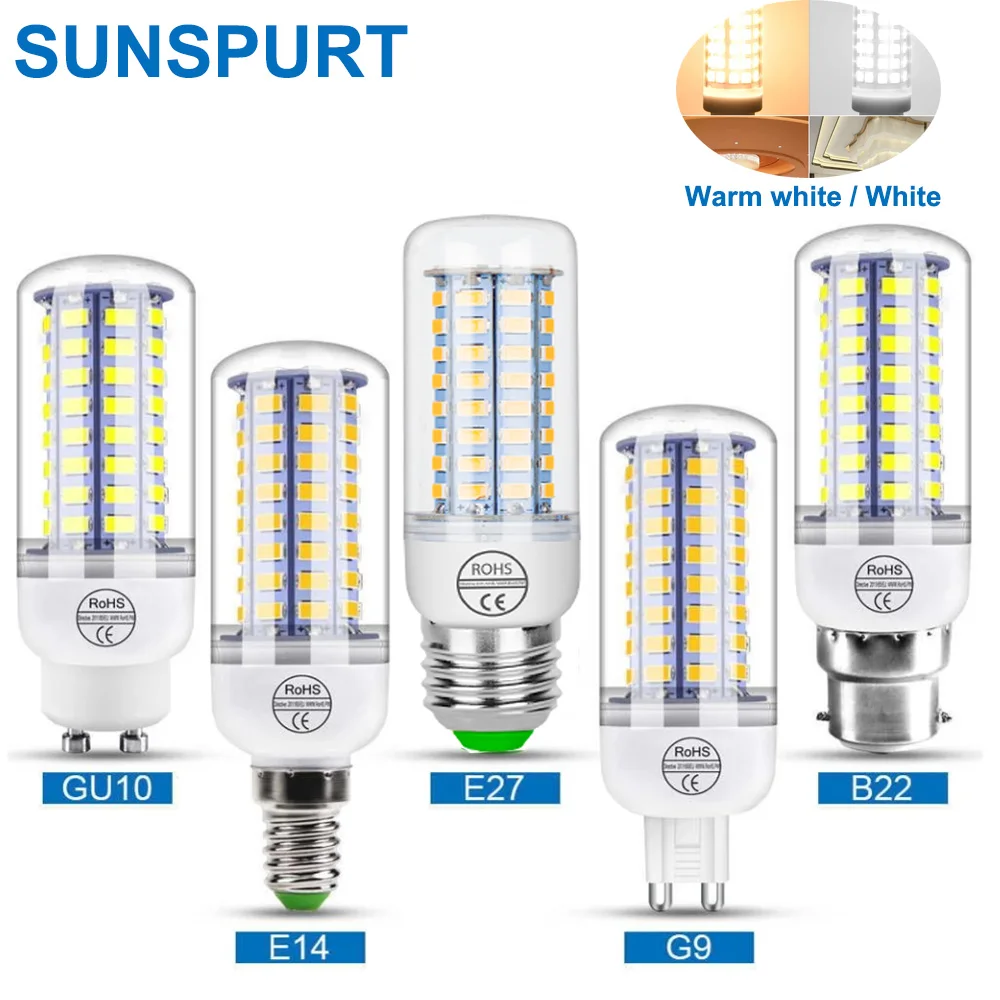 2-20PCS LED Lamp Candle 220V E27 G9 E14 Corn Lamp GU10 Warm White 3W 5W 7W 9W 12W 15W Bombilla B22 5730 2835 Chandelier Lighting
2-20PCS LED Lamp Candle 220V E27 G9 E14 Corn Lamp GU10 Warm White 3W 5W 7W 9W 12W 15W Bombilla B22 5730 2835 Chandelier Lighting