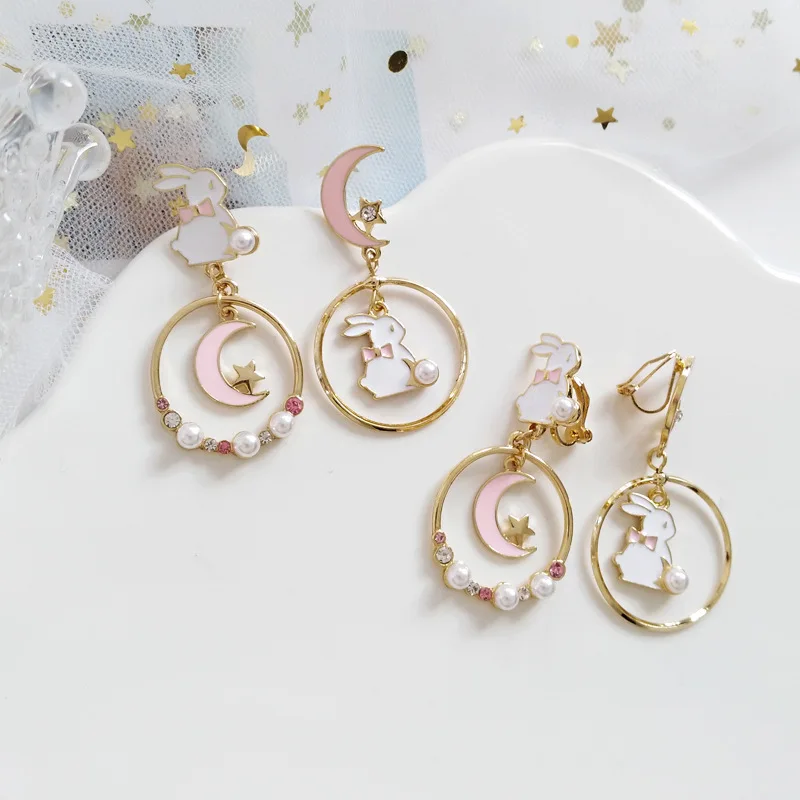 Fashion Alloy Ear Clip Cute Animals Bunny Rabbit Studs Earring For Women Creative Action Figure Cartoon sailor moon ear Jewelry
Fashion Alloy Ear Clip Cute Animals Bunny Rabbit Studs Earring For Women Creative Action Figure Cartoon sailor moon ear Jewelry
