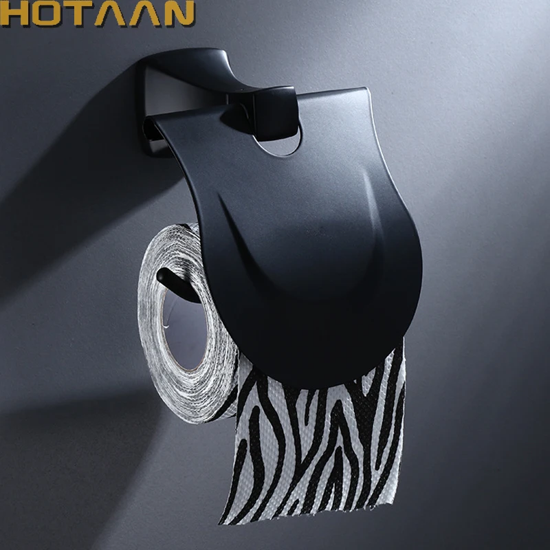 

. Stainless Steel Matte Black Finish Paper Box Toilet Paper Holder Tissue Holder Bathroom Accessories YT-13692-H