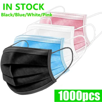 1000pcs Face Mouth Masks 3 layer Disposable mask Blue Black White Pink Anti Dust Breathable Protective mascarilla adulto
1000pcs Face Mouth Masks 3 layer Disposable mask Blue Black White Pink Anti Dust Breathable Protective mascarilla adulto
