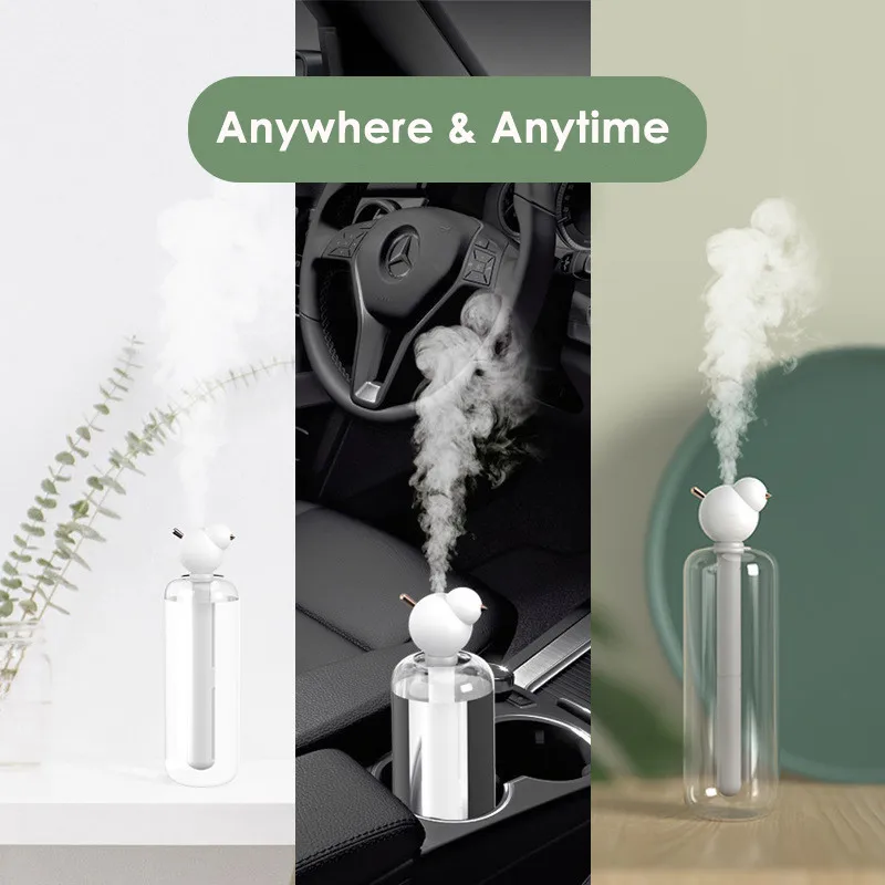 Mini Bird Air Humidifier USB Ultrasonic Aromatherapy Diffuser For Home Car LED Light Air Refresher Mist Maker Humidifer
Mini Bird Air Humidifier USB Ultrasonic Aromatherapy Diffuser For Home Car LED Light Air Refresher Mist Maker Humidifer