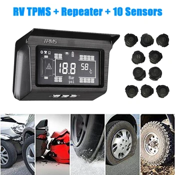WonVon H2 Solar Power Tire Pressure Monitoring System 188Psi External Sensor 10 wheels Wireless TPMS with Booster for RV Truck
WonVon H2 Solar Power Tire Pressure Monitoring System 188Psi External Sensor 10 wheels Wireless TPMS with Booster for RV Truck