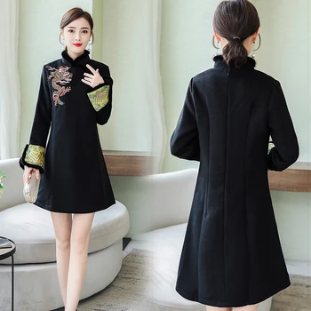 2020 chinese dress dragon embroidery women chinese style midi dress jacquard warm dresses elegant lady qipao party dress
2020 chinese dress dragon embroidery women chinese style midi dress jacquard warm dresses elegant lady qipao party dress