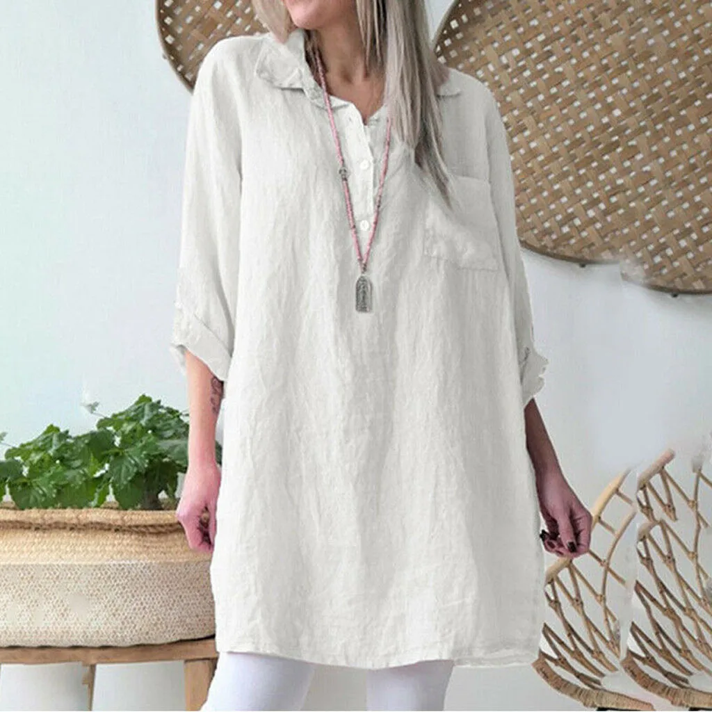 Autumn Fashion Solid Button Pocket Blouse Ladies Casual Daily Loose V-Neck Tee Top Female Women Long Sleeve Shirt Blusa Pullover
Autumn Fashion Solid Button Pocket Blouse Ladies Casual Daily Loose V-Neck Tee Top Female Women Long Sleeve Shirt Blusa Pullover