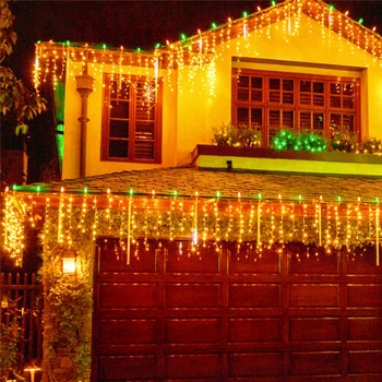 4X0.6 M 96 Led Hristmas Garland LED Curtain Icicle String Light Droop for Home Xmas Party Lamp Outdoor Decor Fairy Light String
4X0.6 M 96 Led Hristmas Garland LED Curtain Icicle String Light Droop for Home Xmas Party Lamp Outdoor Decor Fairy Light String