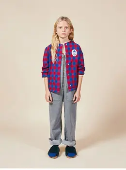 Spring and Autumn 2020 New Bobo the same style of Girls Fashionable and Temperament Casual top British retro plaid Coat 
Spring and Autumn 2020 New Bobo the same style of Girls Fashionable and Temperament Casual top British retro plaid Coat