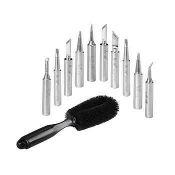 11 Pcs Accessories: 1 Pcs Car Cleaning Soft Brush Non-Scratch Material & 10 Pcs 900M-T Soldering Iron Tips Silver
11 Pcs Accessories: 1 Pcs Car Cleaning Soft Brush Non-Scratch Material & 10 Pcs 900M-T Soldering Iron Tips Silver