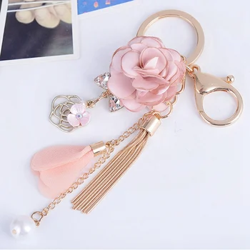 New Rose Flowers Keychain Crystal Key Chain Pearl Chain Tassel Key Ring Women Bag Car Pendant Jewelry Gifts
New Rose Flowers Keychain Crystal Key Chain Pearl Chain Tassel Key Ring Women Bag Car Pendant Jewelry Gifts