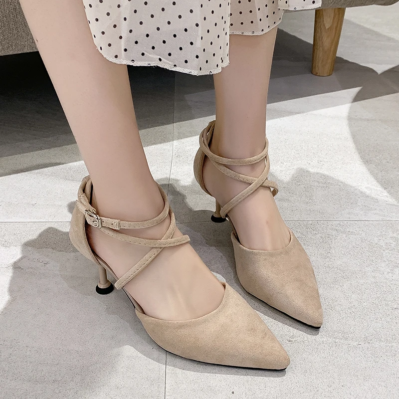2020 Exquisite style high heel women spring autumn wild suede pointed solid color cross strap new W32-05
2020 Exquisite style high heel women spring autumn wild suede pointed solid color cross strap new W32-05