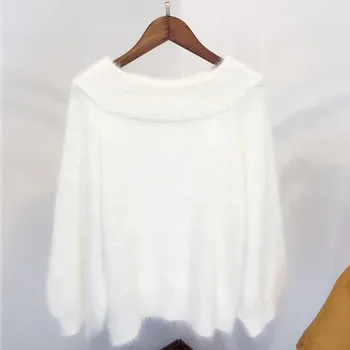 Lantern Sleeves Thicken Pullover Sweaters Loose Solid Color Off The Shoulder Women's Knit Slash Neck Sweater
Lantern Sleeves Thicken Pullover Sweaters Loose Solid Color Off The Shoulder Women's Knit Slash Neck Sweater