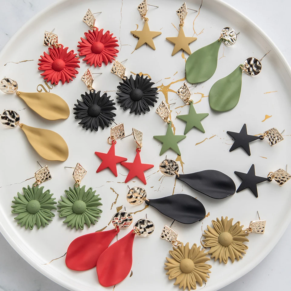 Flower Leaf Star Heart Round Circle Butterfly Hanging Earrings Black Statement Dangling Drop Earrings for Women&Girls Jewelry
Flower Leaf Star Heart Round Circle Butterfly Hanging Earrings Black Statement Dangling Drop Earrings for Women&Girls Jewelry