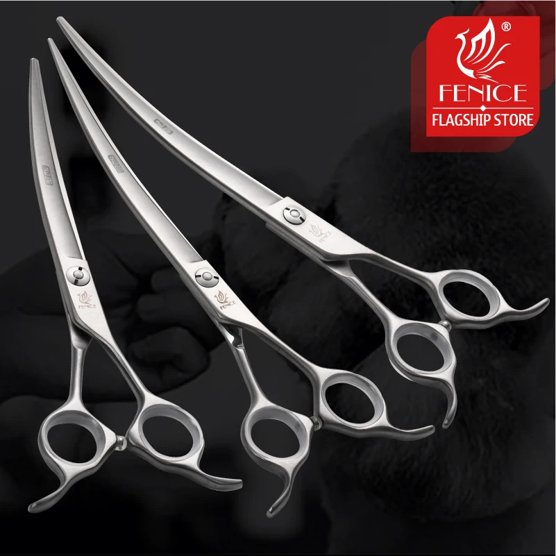 Fenice Left Right Hand 6.5/7/7.5 Inch Pet Dogs Gromming Scissors Curved Shears Up Down Pet Hair Cutting Scissors Tools
Fenice Left Right Hand 6.5/7/7.5 Inch Pet Dogs Gromming Scissors Curved Shears Up Down Pet Hair Cutting Scissors Tools
