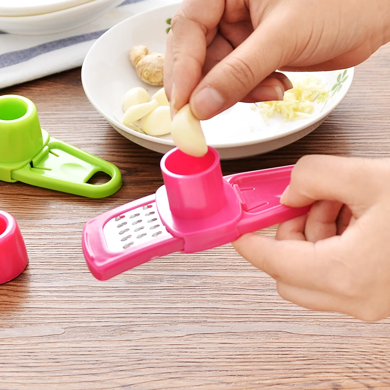 

Stainless Steel PP Garlic Presses Ginger Cutter Candy Color Plastic Grinding Tool Microplaner Planer Kitchen Grater Grinder