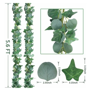 2m Fake Artificial Leaves Garland Greenery Ivy Plant Home Garden Decoration Realistic Design Decor Ilk Cloth And Plastic
2m Fake Artificial Leaves Garland Greenery Ivy Plant Home Garden Decoration Realistic Design Decor Ilk Cloth And Plastic