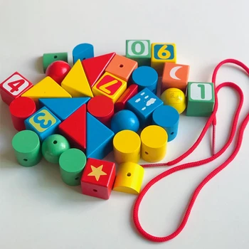 Kids Toys Montessori Educational Wooden Toy Geometric Shapes Blocks Stringing Threading Beads Game Educational Toys For Children
Kids Toys Montessori Educational Wooden Toy Geometric Shapes Blocks Stringing Threading Beads Game Educational Toys For Children