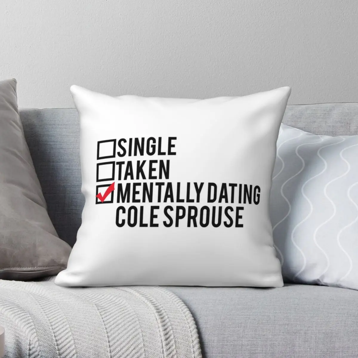 

Mentally Dating Cole Sprouse Square Pillowcase Polyester Linen Velvet Creative Zip Decor Throw Pillow Case Bed Cushion Cover 18"