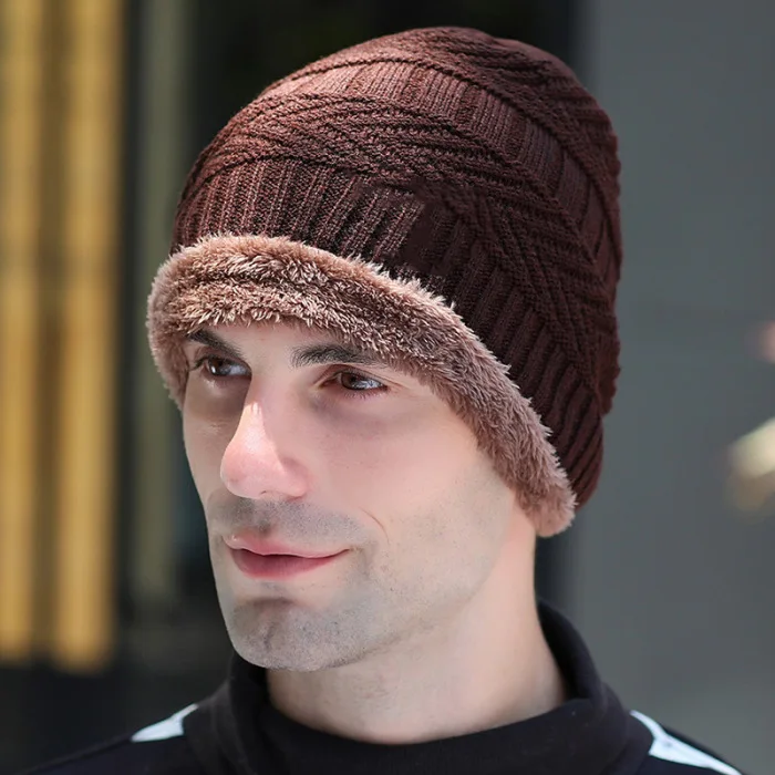 Wholesale Fashion Men Knitted Hat Scarf Winter Warming Beanie Hats Cap for Outdoor Decor X85 Wholesale Fashion Men Knitted Hat Scarf Winter Warming Beanie Hats Cap for Outdoor Decor X85