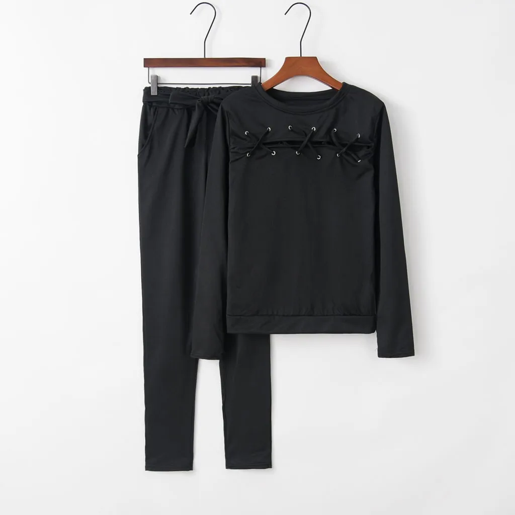 Tracksuit Women Sportwear Two Piece Set Women's Suit Women Casual Sportswear Suit Trousers Set Long Sleeve Crop Tops + Pants#3
Tracksuit Women Sportwear Two Piece Set Women's Suit Women Casual Sportswear Suit Trousers Set Long Sleeve Crop Tops + Pants#3