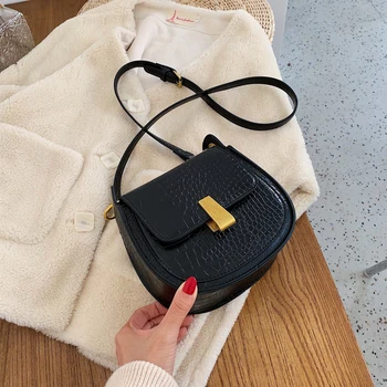 Women Saddle Bag Stone Pattern Shoulder Messenger Crossbody Bags Black Purses 2020 Fashion Female PU Leather Handbag For Daily
Women Saddle Bag Stone Pattern Shoulder Messenger Crossbody Bags Black Purses 2020 Fashion Female PU Leather Handbag For Daily