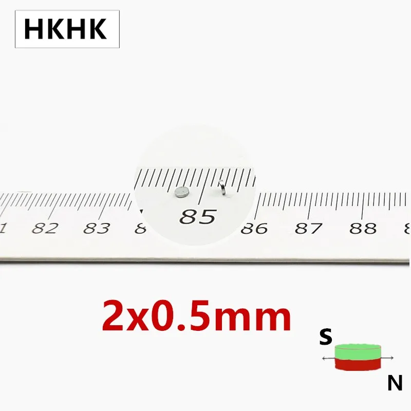 

HKHK 100 200 PCS mini magnet Dia.2x0.5 mm mm mini magnet encoder 2mm x 0.5 mm strong magnetic standard 2x0.5 mm