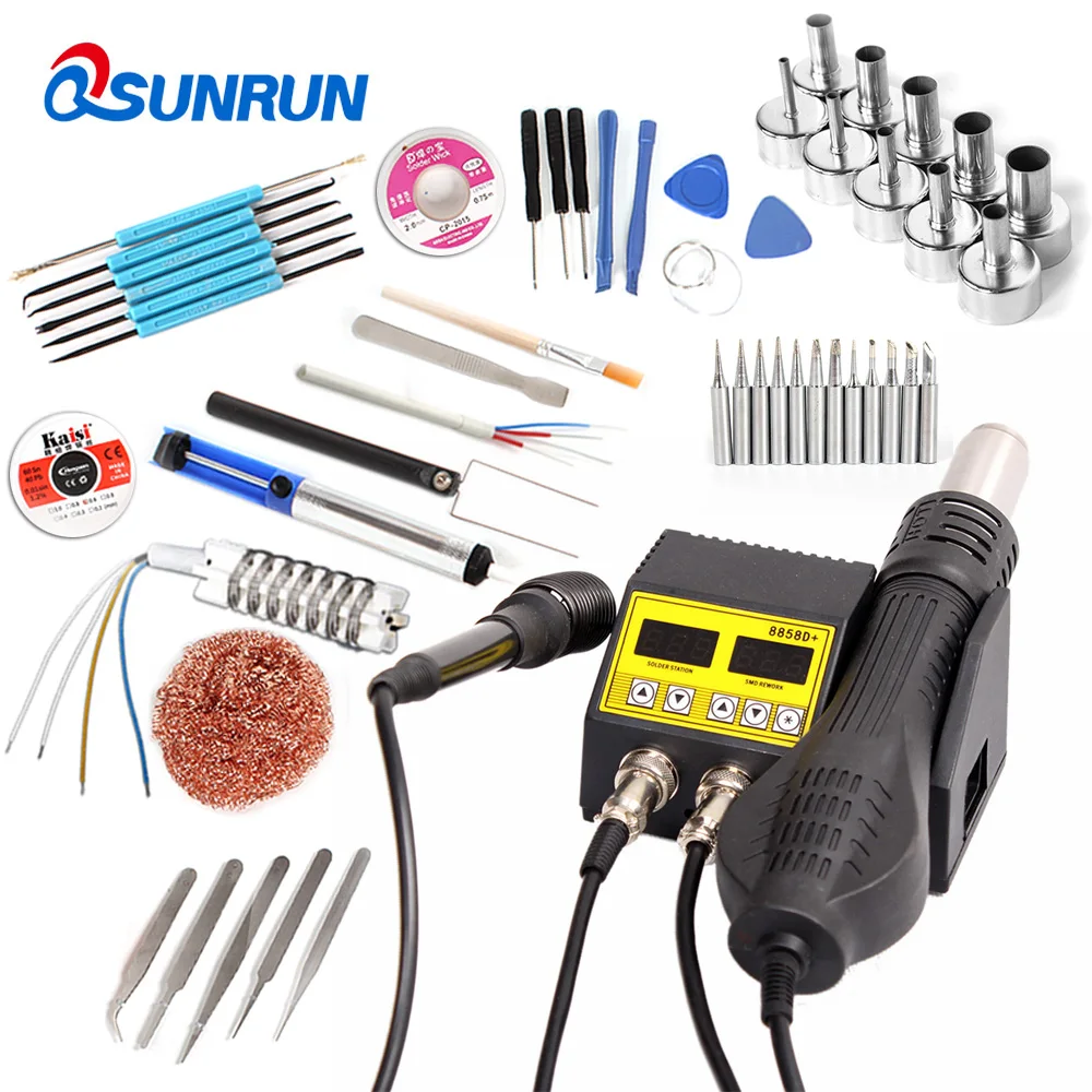 2-in-1 8858DP Portable Digital Display Thermostatic Rework Solder Station/Soldering Station/Hot Air Gun for BGA/SMD
2-in-1 8858DP Portable Digital Display Thermostatic Rework Solder Station/Soldering Station/Hot Air Gun for BGA/SMD