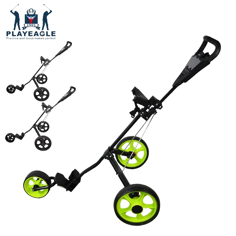 PLAYEAGLE Golf Cart алюминиевая регулируемая тележка 3 колеса Pull Push из алюминиевого