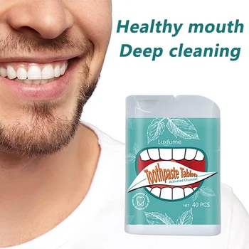 40pcs Toothpaste Tablets teeth whitening toothpaste remove smoke stains bad breath fresh mouthwash
40pcs Toothpaste Tablets teeth whitening toothpaste remove smoke stains bad breath fresh mouthwash