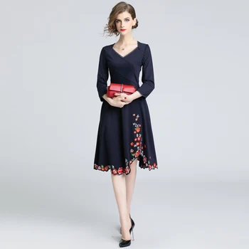 Women Irregular Floral Embroidery Party Dress Vestidos Invierno 2018 Autumn Midi Womens Dresses Roupas Feminina K6205
Women Irregular Floral Embroidery Party Dress Vestidos Invierno 2018 Autumn Midi Womens Dresses Roupas Feminina K6205