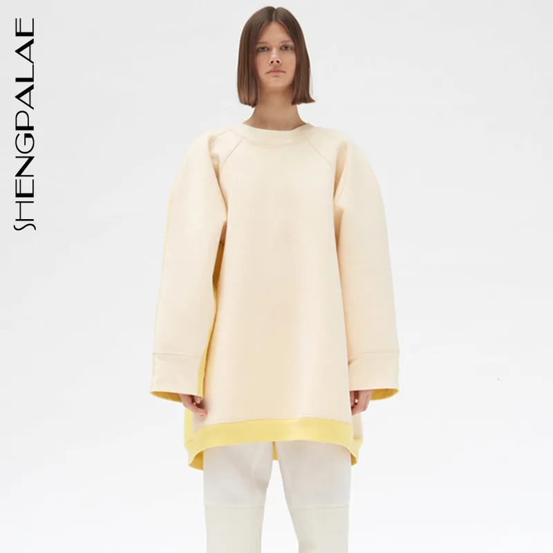 SHENGPALAE Oversize Profile Pullover Sweater 2019 Cream Color Spelling Yellow Easy Round Neck Long A Sweater Woman FT552
SHENGPALAE Oversize Profile Pullover Sweater 2019 Cream Color Spelling Yellow Easy Round Neck Long A Sweater Woman FT552