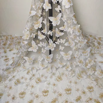 High Quality Embroidery Butterflies French Mesh Lace Fabric African Nigerian Fabric Gold Thread For DIY Sewing Summer dress
High Quality Embroidery Butterflies French Mesh Lace Fabric African Nigerian Fabric Gold Thread For DIY Sewing Summer dress