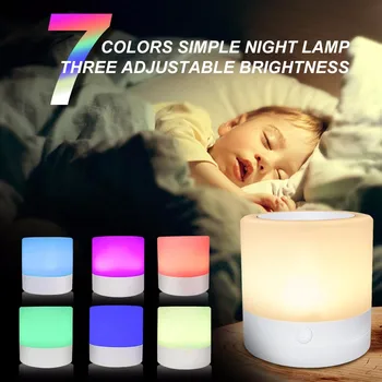 Simple USB-Charging Lamp Led Touch Night Light Bedside Baby Toilet Bedroom Door Rechargeable Wireless Mini Light 7 Colors#G7
Simple USB-Charging Lamp Led Touch Night Light Bedside Baby Toilet Bedroom Door Rechargeable Wireless Mini Light 7 Colors#G7