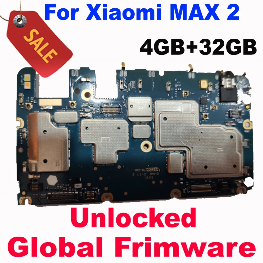 Global Frimware MainBoard For Xiaomi Mi Max 2 Max2 4GB+32GB Motherboard Unlocked With Chips with chips logic board with google
Global Frimware MainBoard For Xiaomi Mi Max 2 Max2 4GB+32GB Motherboard Unlocked With Chips with chips logic board with google