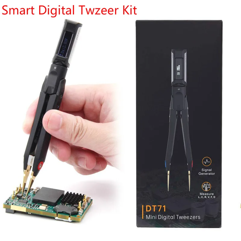 Black LED Mini Digital Smart Twzeer Kit Tester LCR Meter Diode Resistor Capacitor Voltage Multimeter 10KHz Auto Scan Repair Tool
Black LED Mini Digital Smart Twzeer Kit Tester LCR Meter Diode Resistor Capacitor Voltage Multimeter 10KHz Auto Scan Repair Tool