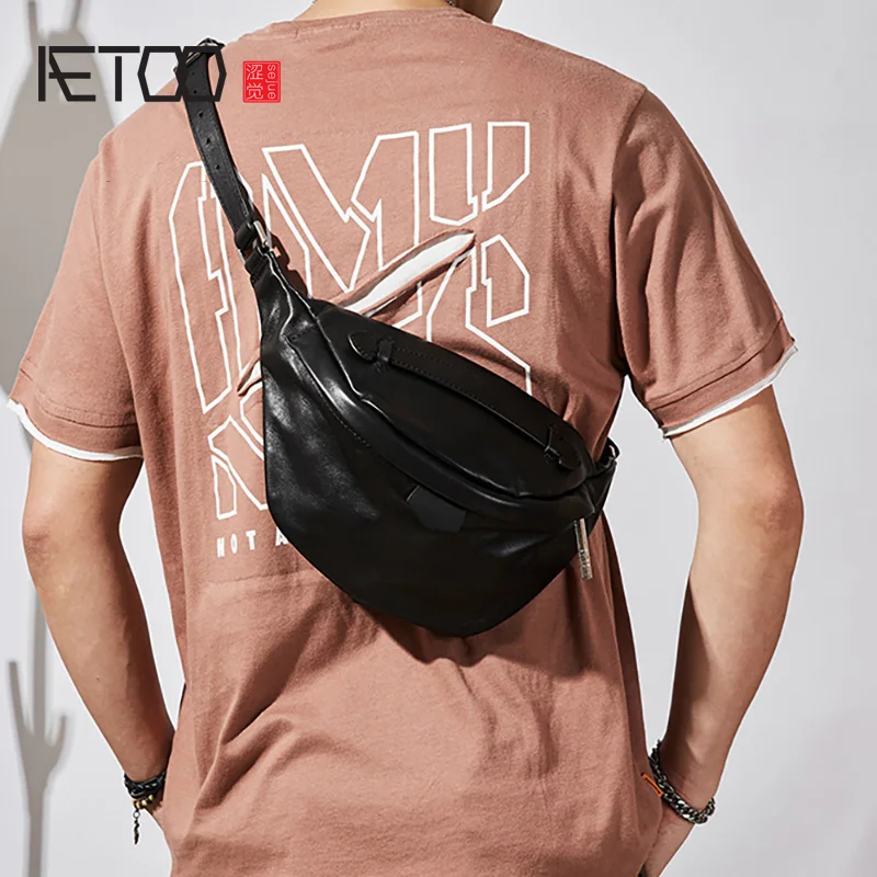 AETOO Leather men's chest bag, first layer cowhide simple messenger bag, soft leather all-match men's waist bag
AETOO Leather men's chest bag, first layer cowhide simple messenger bag, soft leather all-match men's waist bag