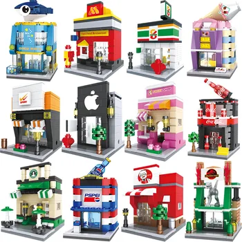 Mini Street View Building Blocks Small Particles Boy Assembled Store Shop House Model Mini Brick Fun Toys for children gift
Mini Street View Building Blocks Small Particles Boy Assembled Store Shop House Model Mini Brick Fun Toys for children gift