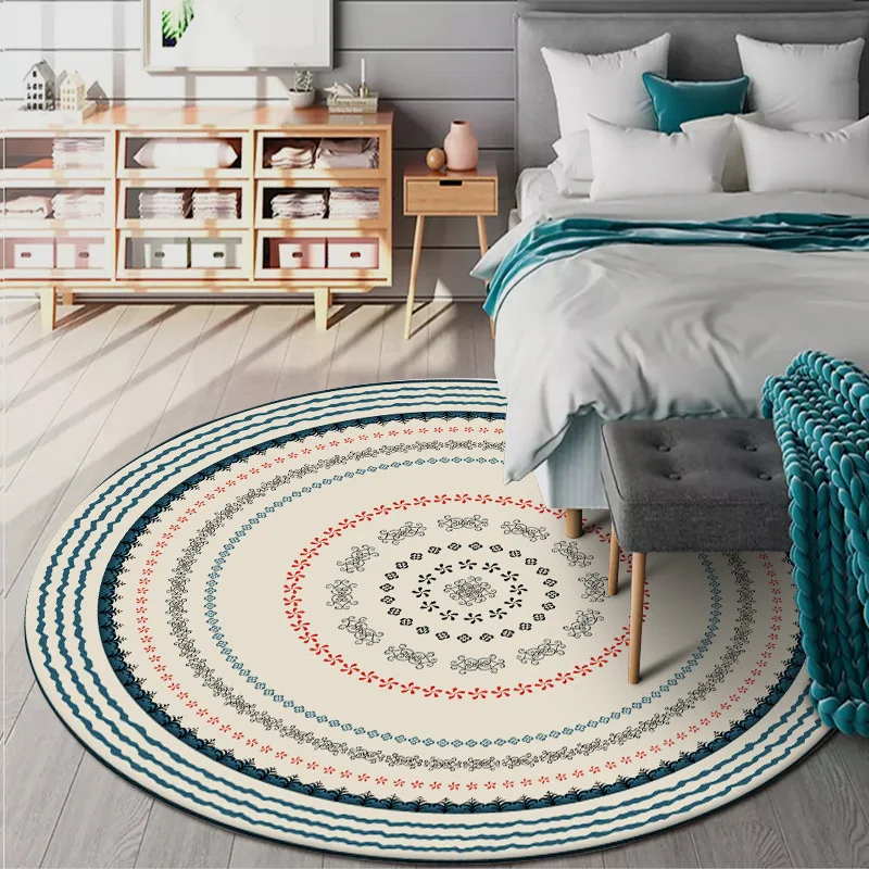 Elegant, fresh and simple national style beige circle round living room bedroom bench non-slip mat carpet
Elegant, fresh and simple national style beige circle round living room bedroom bench non-slip mat carpet