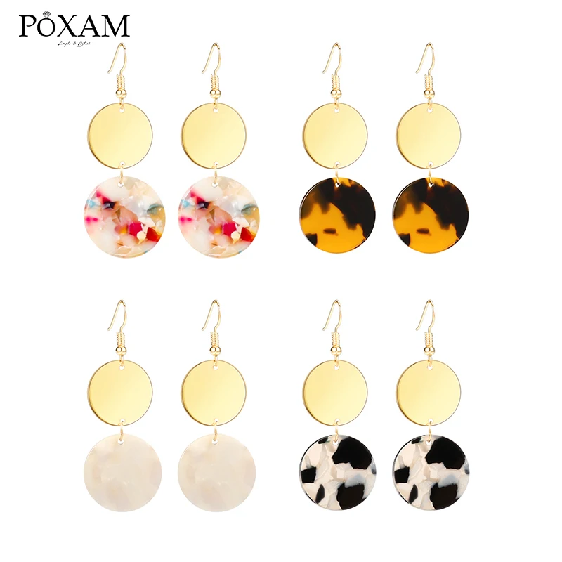 POXAM Acrylic Statement Colorful Resin Drop Earrings for Women 2019 Fashion Round Gold Hanging Dangle Earring jewelry Wholesale
POXAM Acrylic Statement Colorful Resin Drop Earrings for Women 2019 Fashion Round Gold Hanging Dangle Earring jewelry Wholesale